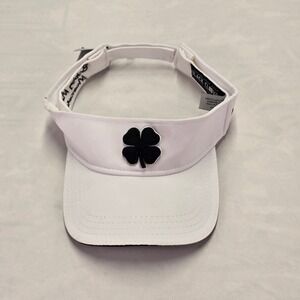 Black Clover Live Lucky Golf Visor Bobby Mac Memorial White w/ Black Clover Logo